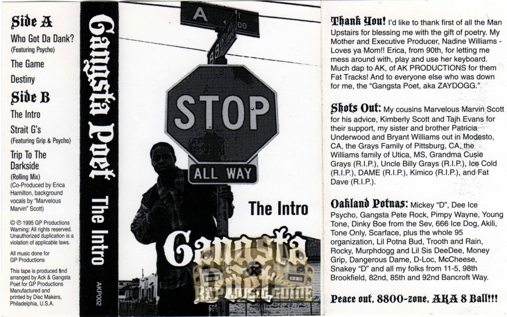 Gangsta Poet - The Intro: Cassette Tape | Rap Music Guide